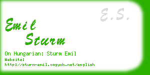 emil sturm business card